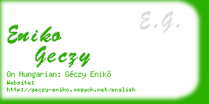 eniko geczy business card